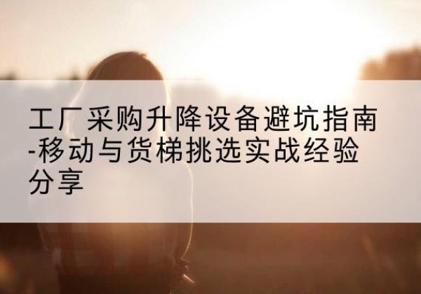 宁洱移动式升降机怎么选-工厂采购升降设备避坑指南-移动与货梯挑选实战经验分享